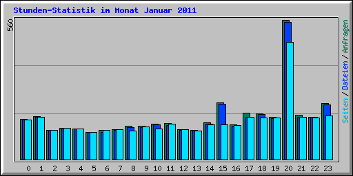 Stunden-Statistik im Monat Januar 2011