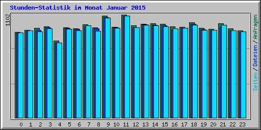 Stunden-Statistik im Monat Januar 2015