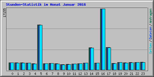 Stunden-Statistik im Monat Januar 2016
