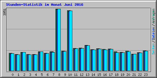 Stunden-Statistik im Monat Juni 2016