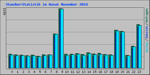 Stunden-Statistik im Monat November 2018