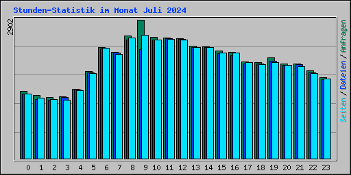 Stunden-Statistik im Monat Juli 2024