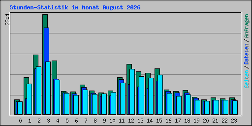 Stunden-Statistik im Monat August 2026
