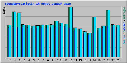 Stunden-Statistik im Monat Januar 2020