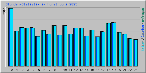 Stunden-Statistik im Monat Juni 2023