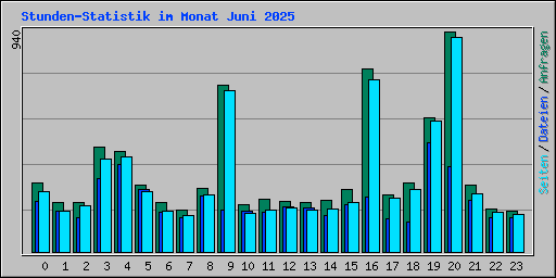 Stunden-Statistik im Monat Juni 2025