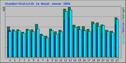 Stunden-Statistik im Monat Januar 2026