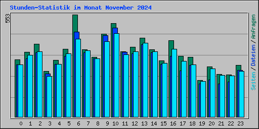 Stunden-Statistik im Monat November 2024