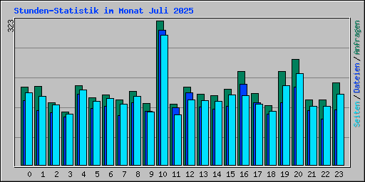 Stunden-Statistik im Monat Juli 2025
